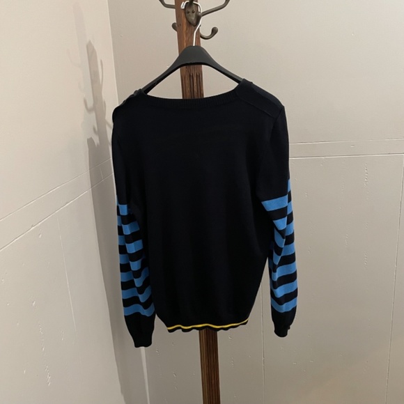 Benetton noticeable stripes sweater / Women Large/ 100% cotton /  long sleeves - Picture 3 of 10